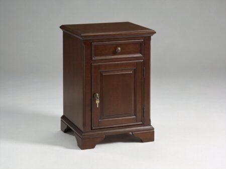 Cabinet Nightstand With Lockable Door